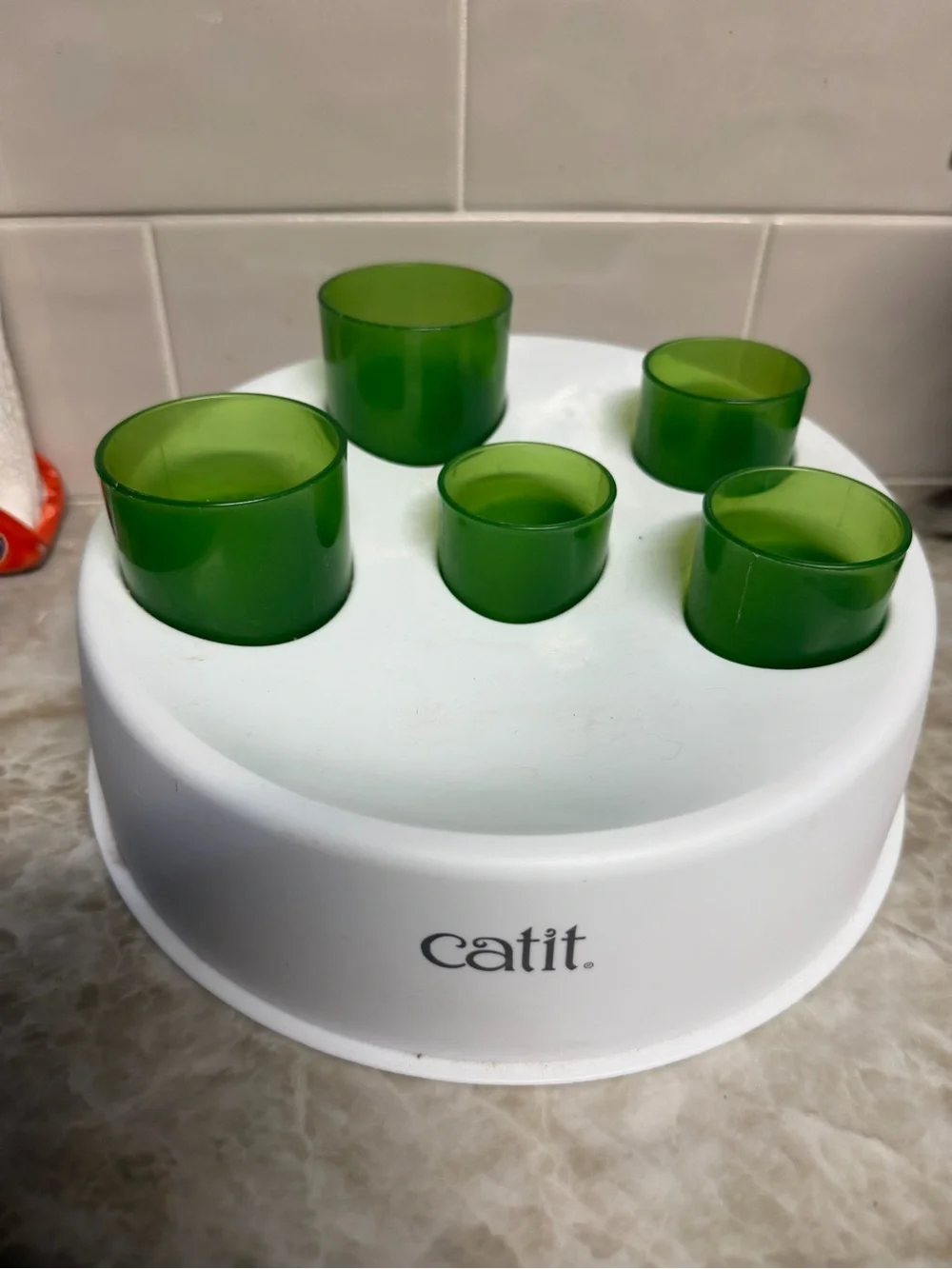Interactive Treat Puzzle for Cats - Green
